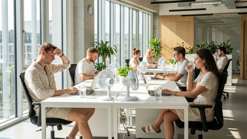 Hitzewellen im Büro: Warum kluge Klimatisierung und flexible Arbeitszeiten entscheidend werden
