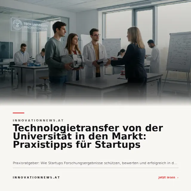 Share-Card fuer Technologietransfer von der Universität in den Markt: Praxistipps für Startups