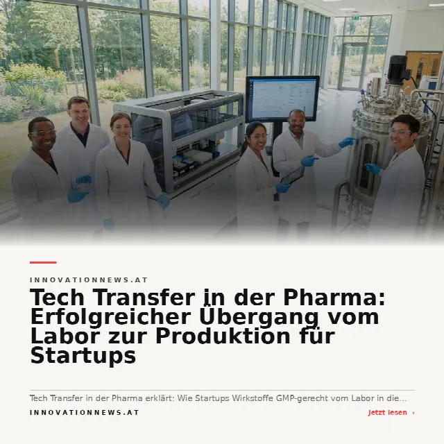 Share-Card fuer Tech Transfer in der Pharma: Erfolgreicher Übergang vom Labor zur Produktion für Startups